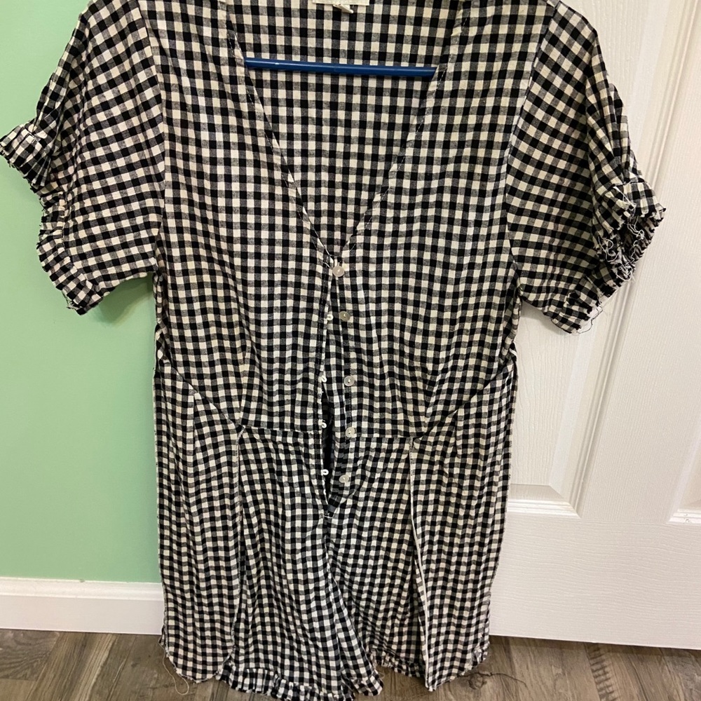 Boutique button front romper